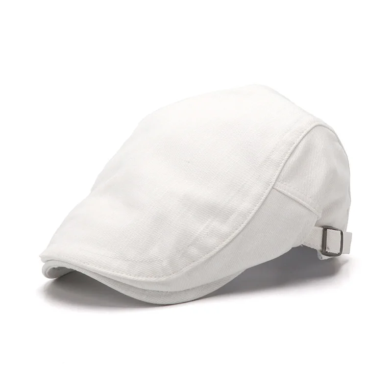 White Beret FS брендовая модная мужская плоская шапка, регулируемые береты, зимние женские повседневные козырьки высокого качества, солнцезащитные шапки, берет, Casquette Boina, шапки - Цвет: White Beret