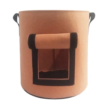 

Grow Bag Planting Tree Flower Vegetable Growth Pot Non-woven 4/7/10 Gallon Heavy Harvests Hongville Pot