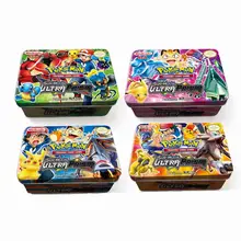 42 шт./компл. Карты Покемон Утюг Металлической Коробке TAKARA TOMY игрушки боевой игры Snorlax Pocket Monster Eevee мультфильм детские рождественские подарки