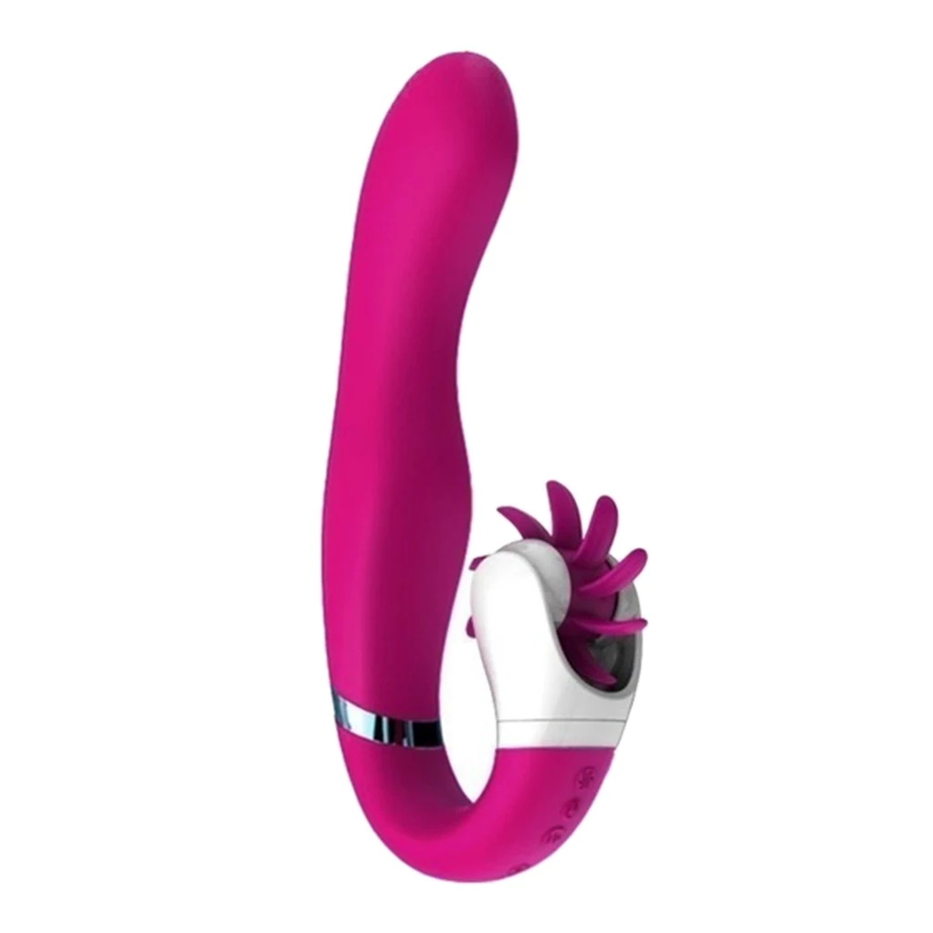 Dual Motor Powerful Female Quiet Vibrator Tongue Vibrating Massager Flexible 12 Vibration Frequency Massage Stick Toy For Women 