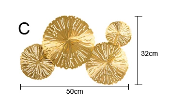 Современный дизайн, золотой настенный светильник из нержавеющей стали, креативная форма листа лотоса, полый настенный светильник, настенный светильник для спальни, фойе - Цвет абажура: D 4 heads wall lamps