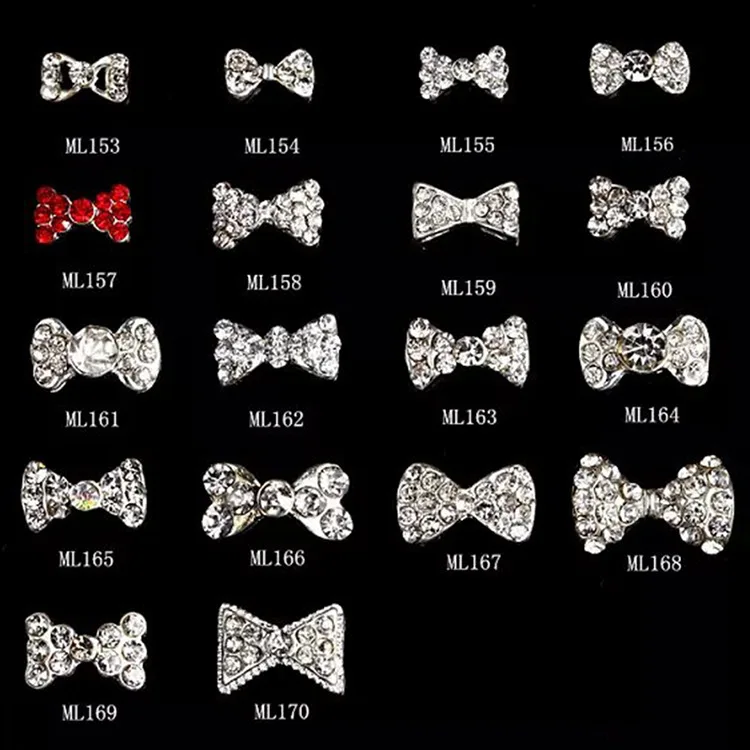 2020 дизайн ногтей горный хрусталь сплав бант для украшения искусство Сделай Сам