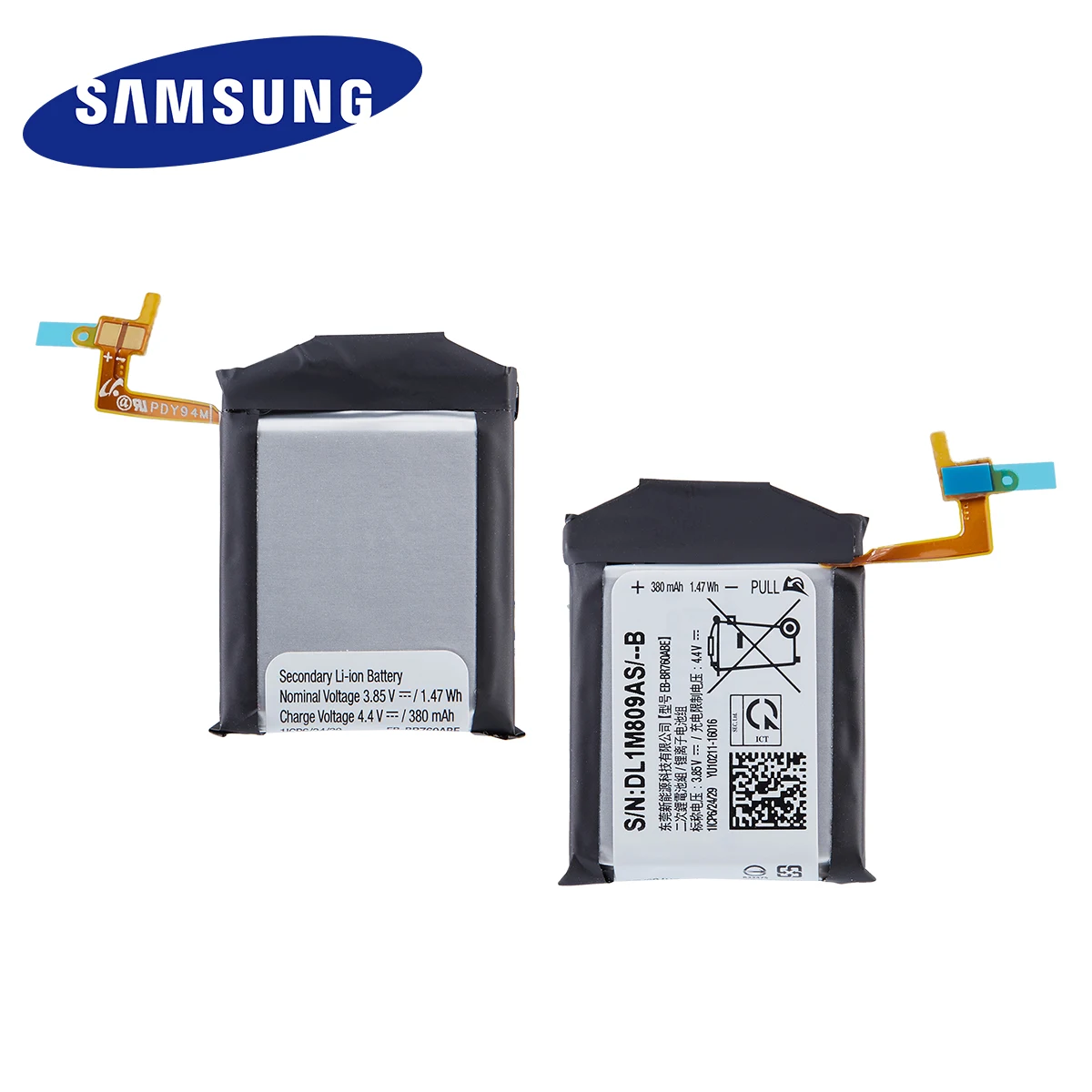 SAMSUNG Orginal EB-BR760ABE 380mAh Battery For Samsung Gear 3 Frontier / Classic SM-R770 SM-R760 SM-R765 SM-R765S Batteries battery pack for phone