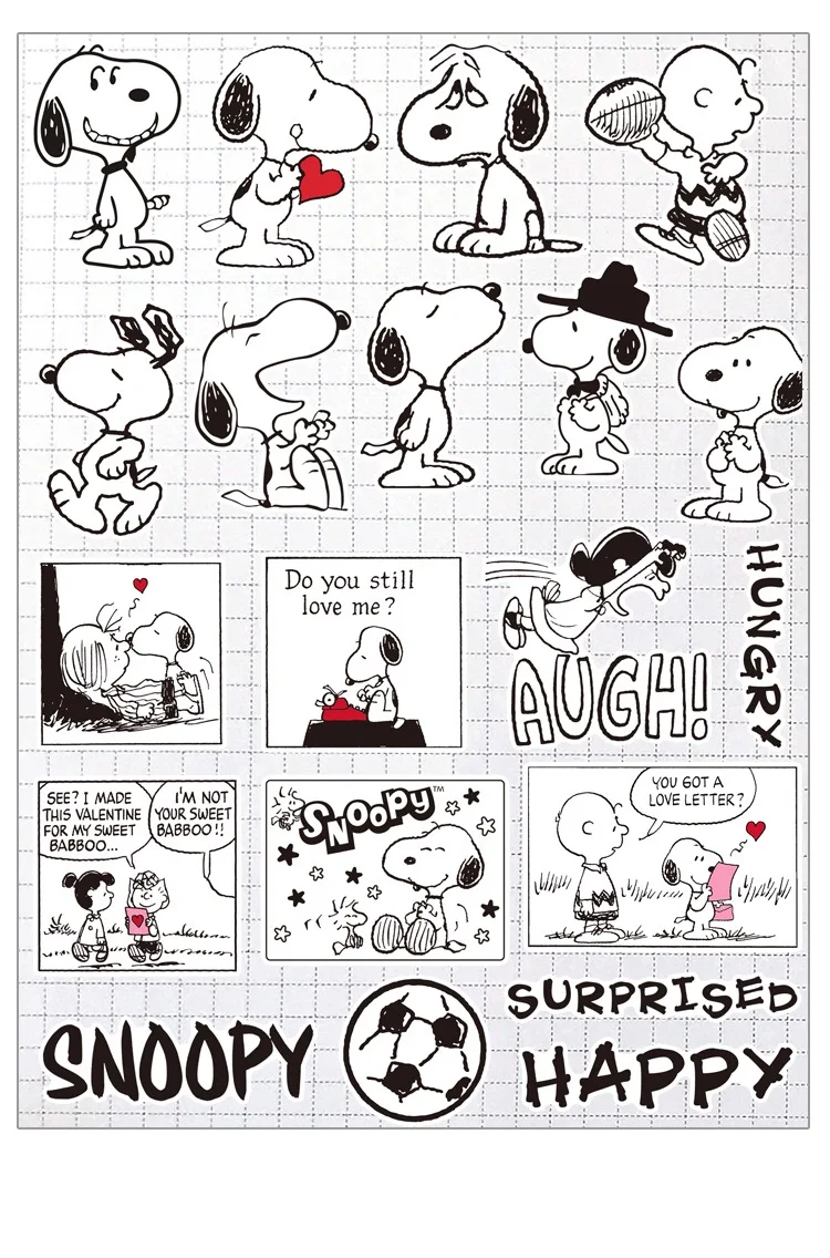 Piezas de cacahuetes Snoopy kawaii dibujos animados Сделай Сам Скрапбукинг pegatinas mano cuenta блокнот тележка caso ordenador Декор