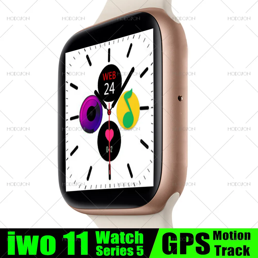 Смарт часы MODOSON iwo 11 Series 5 с GPS датчиком движения ЭКГ Пульсометром|Смарт-часы| |