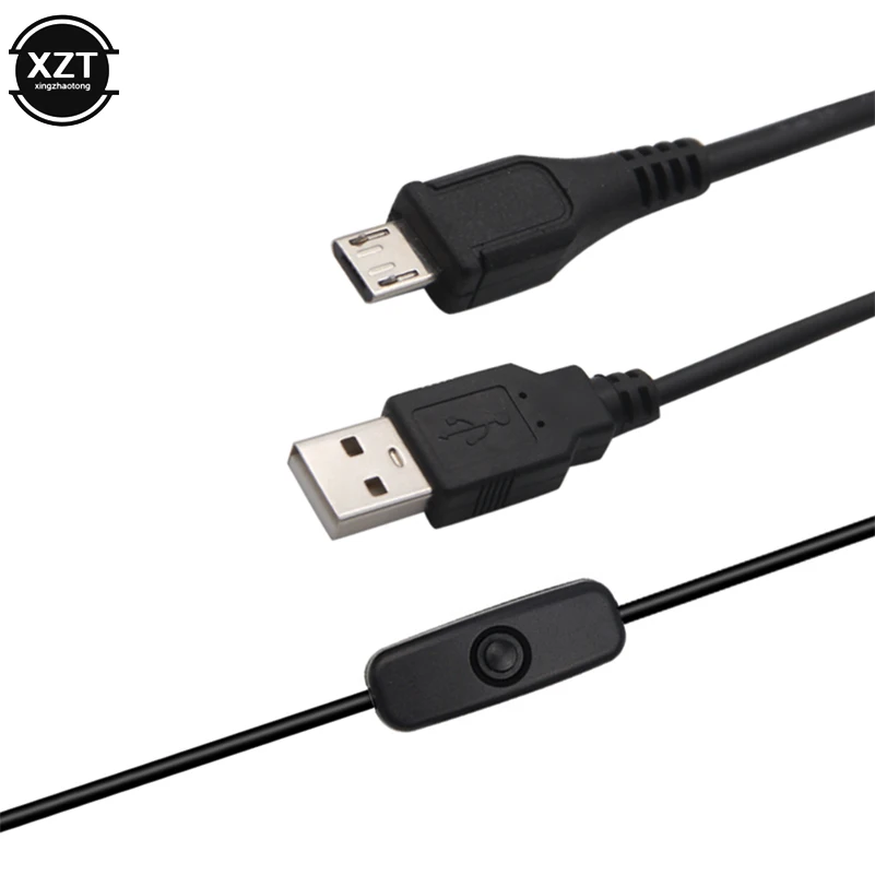 Usb-кабель с выключателем Micro USB type C зарядное устройство питание 5 в 3A/2.5A для Ras Pi 3 B+ plus RPI 4 модель для ПК телефона - Цвет: Micro usb 2.5A