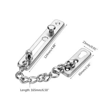 

Stainless Steel Security Door Sliding Chain Lock Anti-Theft Safety Guard Har
