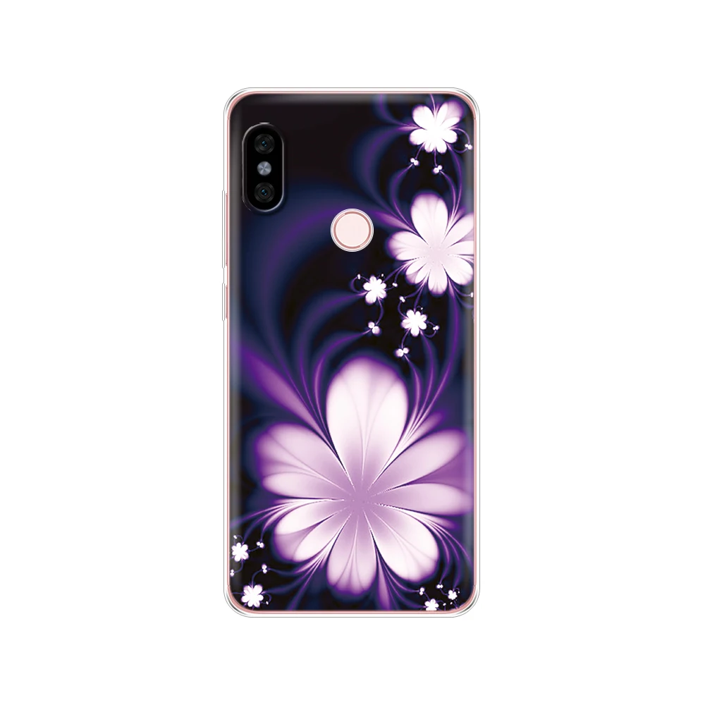 Ốp Lưng Silicon Cho Xiaomi Redmi Note 5 Phiên Bản Toàn Cầu Ốp Lưng Mềm Tpu Bao Ốp Cho Redmi Note 5 Pro Vỏ mèo Hoa 