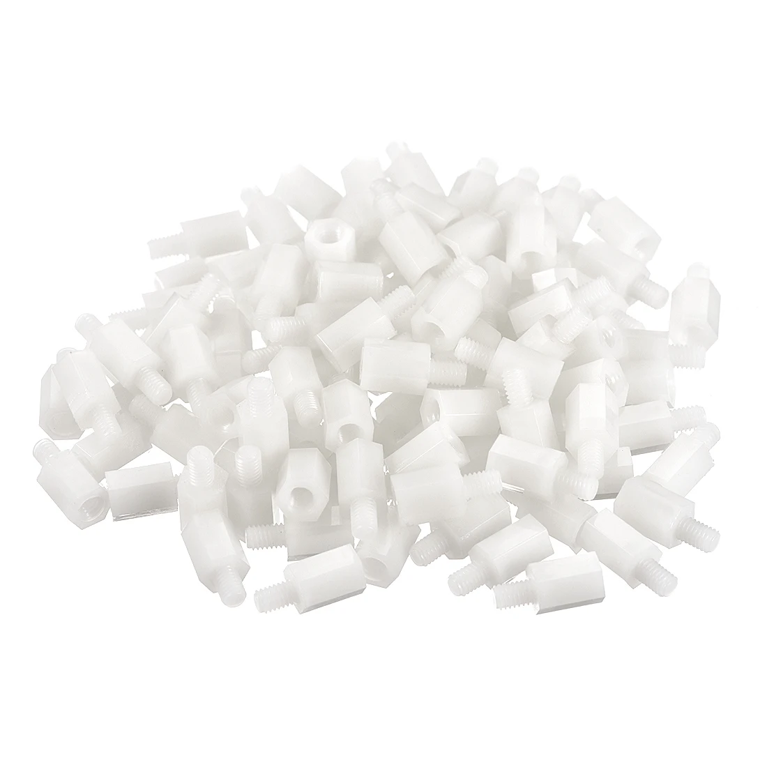 

uxcell M4 10+6mm F/M Nylon Hex Standoff Spacer Screws PCB Pillar White 100 Pcs