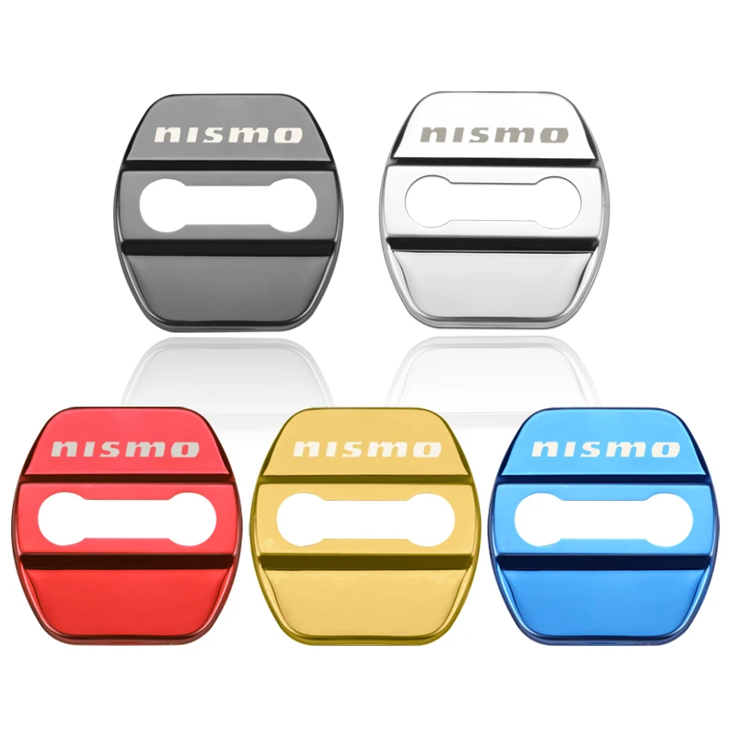 Автомобильный Стильный чехол для дверного замка, аксессуары для Nissan nismo Qashqai Tiida Teana Nismo Skyline Juke X-Trail, автомобильные эмблемы