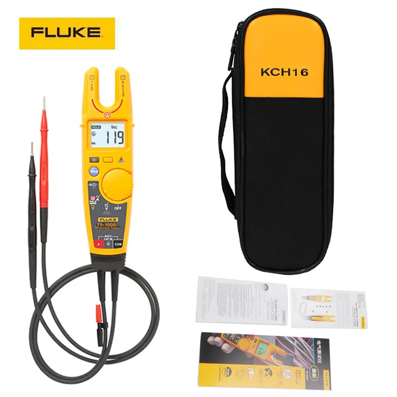 

Fluke T5-1000 Voltage Continuity Tester High Precision Open Clamp Meter Multimeter Voltage Current Tester Send Soft Package