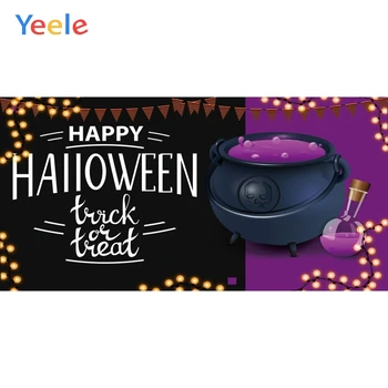 

Yeele Halloween Trick Or Treat Candies Starry Party Photography Backdrops Personalized Photographic Backgrounds For Photo Studio