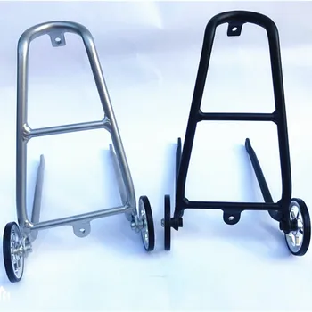 

Bicycle For Brompton Bike Rear Crago Racks Shelf Set Q Version Aluminum Alloy Shelf Tail Rack With Easy Wheel