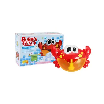

Outdoor Bubble Frog&Crabs Baby Bath Toy Bubble Maker Swimming Bathtub Soap Machine Toys for Children With Music Water Toy