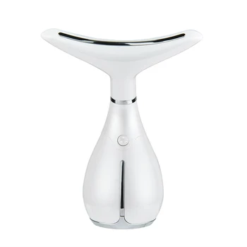 

LED Photon Therapy Neck and Face Anti Wrinkle Skin Tightening Massager Sonic Vibration Double Chin Slimmer Skin Beauty Machine