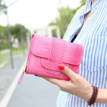 

MIWIND Alligator Wallets Short Women Hasp and Zipper Brand Crocodile Pattern Female Lady Coin Purses Small Wallets TPK1246