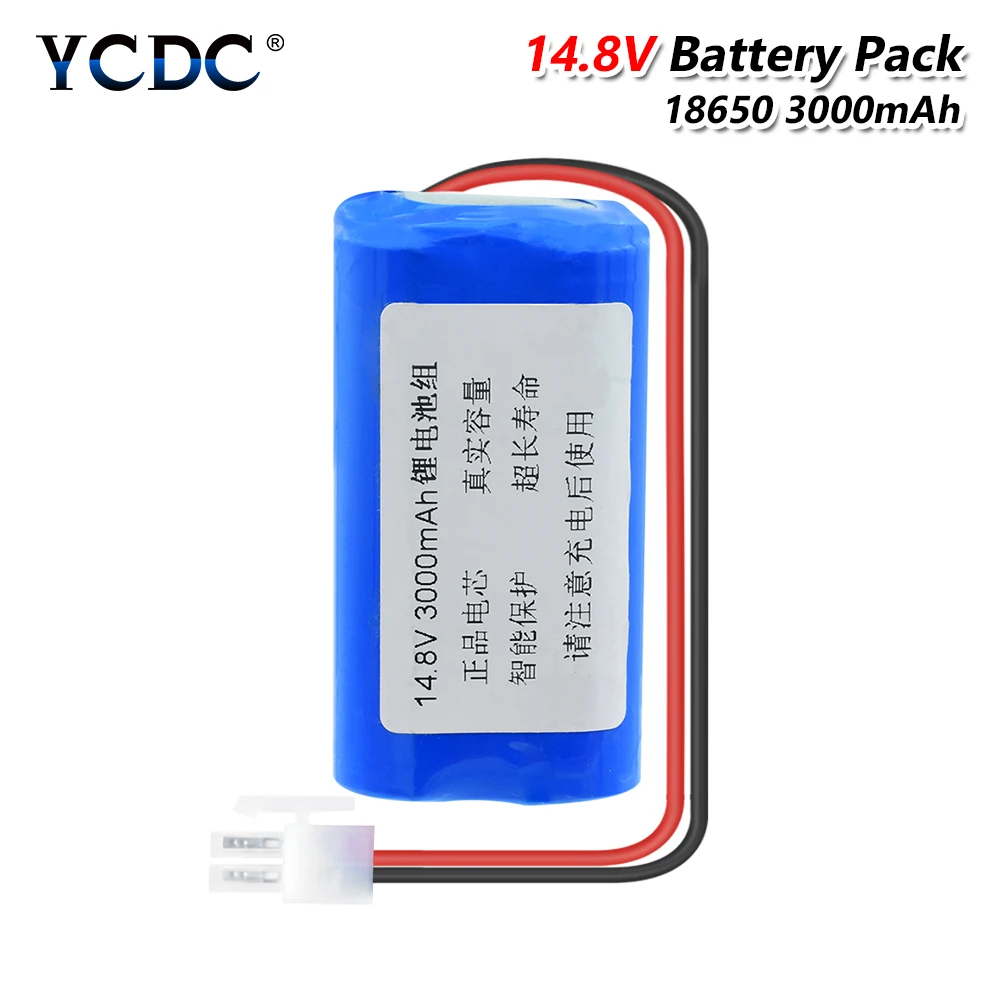 

14.8 V 3000mAh 18650 Lithium Batterie Pack 68.4x36.9x36.9mm (4 Pieces 3000mAh Rechargeable Li-ion Batteries) + 5557-2Pin Plug