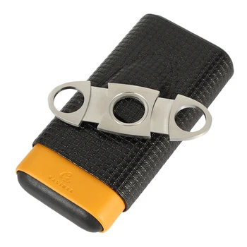 

GALINER Cedar Wood Humidor Traval 3 Holder Leather Cigar Case With Cigar Case Outdoor Cigar Humidor Box