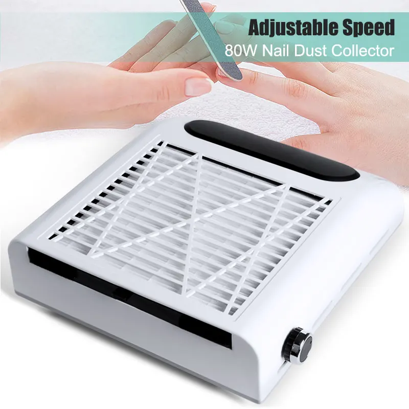 Nail Dust Collector Vacuum Cleaner For Manicure Salon 80w Professional Strong Suction Nails Dust