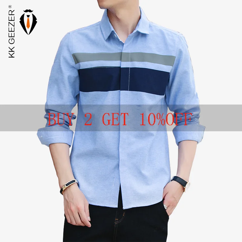 Mens Shirts Casual Slim Fit Long Sleeve M-5XL Dress Shirt Formal Business Designer High Quality Fashion Anti-wrinkle Plus Size |