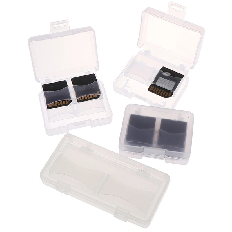 1pc Plastic CF SD TF Card Storage Box Protector Holder Hard Case Potable CF Carrying Memory 2