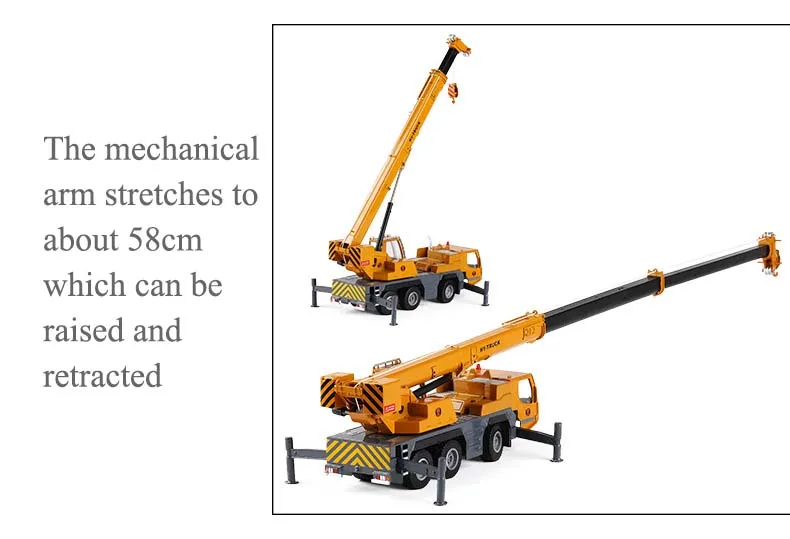 1:50 Масштаб литья под давлением сплав кран игрушки для детей инженерные транспортные средства металл реальный автомобиль машина грузовик модели игрушки для детей подарок