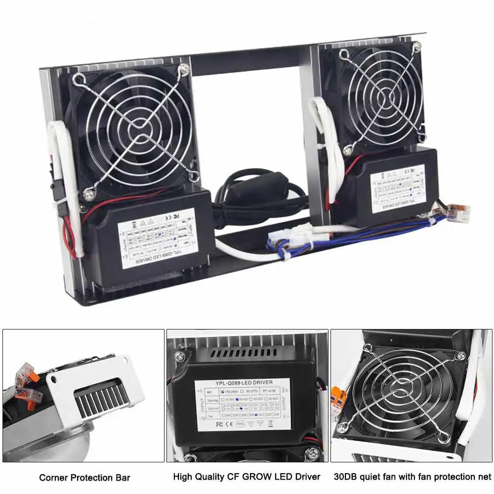 CXB3590 COB светодиодный Grow светильник полный спектр 200W 300W Citizen 1212 для