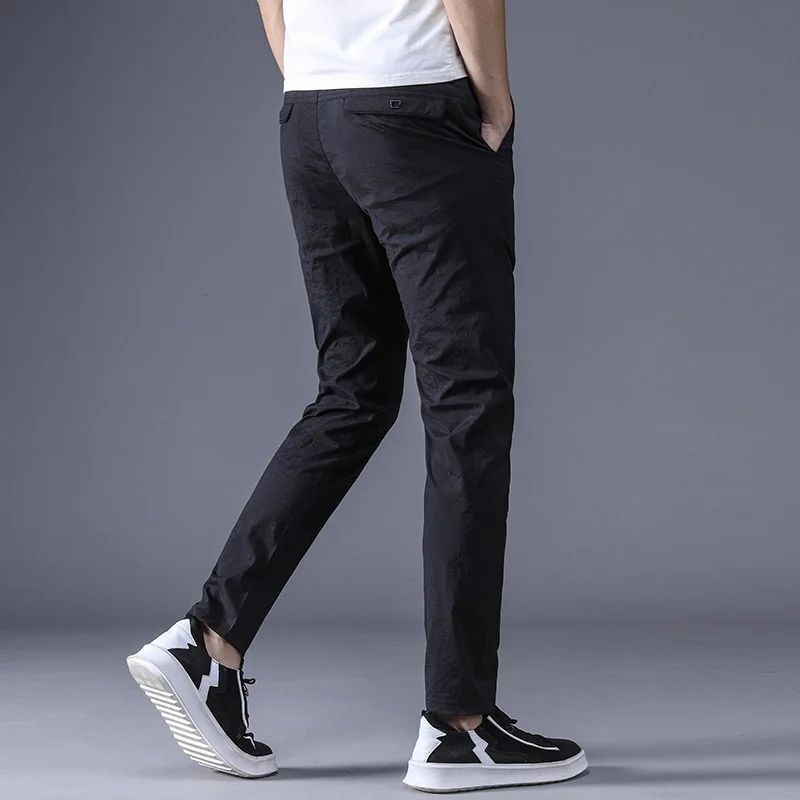 MRMT, брендовые летние мужские брюки, супер тонкие, дышащие, тянущиеся, трендовые, с отделкой, брюки для мужчин, маленькие ноги, повседневные брюки - Цвет: 6816