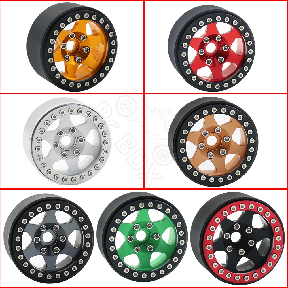 4 шт. металлические 6 спиц 1 9 обод ступицы колеса Beadlock для 1/10 RC Crawler Axial RBX10 SCX10 90046