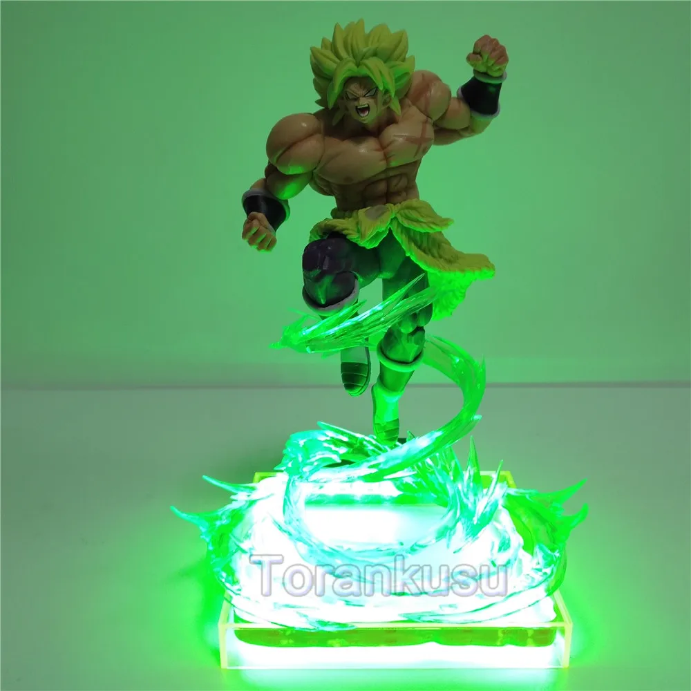 Dragon Ball Z Broly фигурки Супер Saiyan Broli аниме 3D Светодиодная фигурка игрушки модель Рождественский подарок визуальный коллектор Figma Juguetes