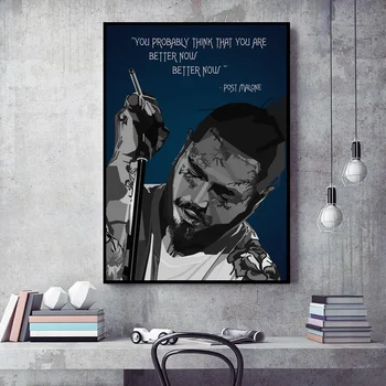 

Post Malone Quotes Music Art Silk Poster Home Wall Decor (No Frame)
