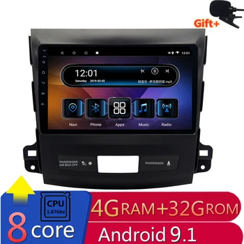 

9" 4G RAM 2.5D IPS 8 CORE Android 9.1 Car DVD Multimedia Player GPS for Mitsubishi Outlander 2006-2012 radio navigation