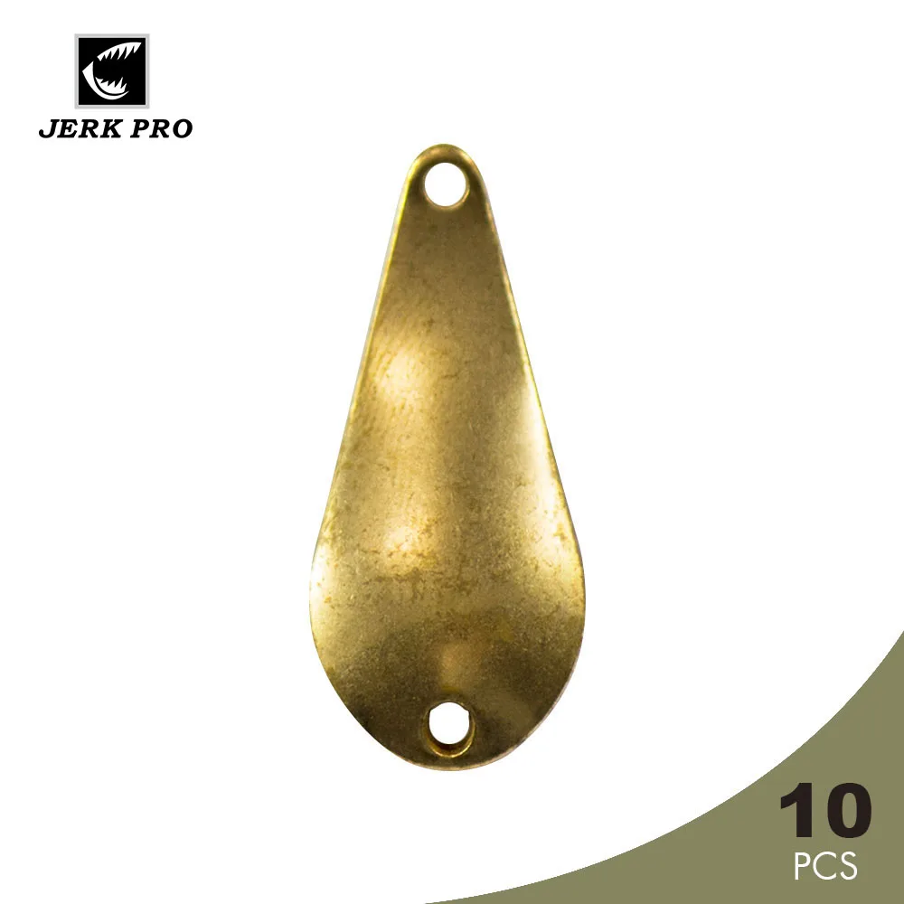 JERK PRO 10pcs Brass Salmon Fishing Spoon Blanks 3.9g ( 1/8oz) Trout