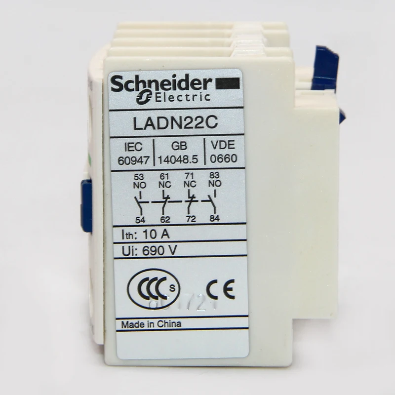 Шнайдер Электрический LADN22C 2 шт. вспомогательный контакт блок LA DN22C 2NO + 2NC для TeSys D
