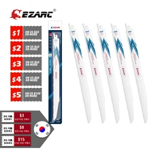 EZARC – lames de scie alternatives, 5 pièces, pour outil électrique, palette en bois et métal, démolition 150/225/300mm 5 + 8TPI R936DV R1236DV