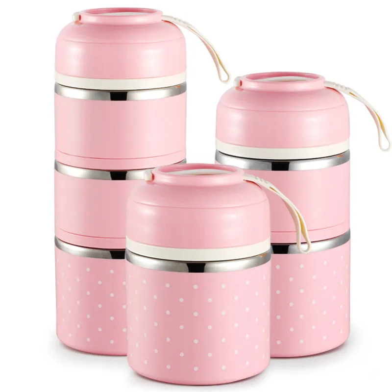 

Japanese Thermal Lunch Thermos Cup Box Leak-Proof Stainless Steel Bento Box Kids Portable Picnic School Food Container Kitchen