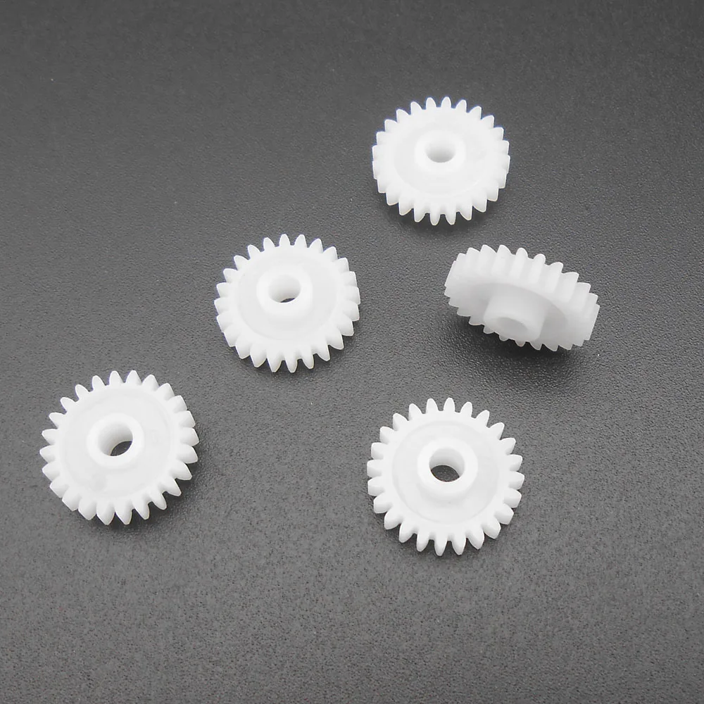 50Pcs 0.5M 0.5 Modulus Plastic Spur Gear Pinion 24T 24 Teeth 24-Tooth 3mm 2.95mm 243A Model Accessories Dia.13mm X 4.5mm *FD192