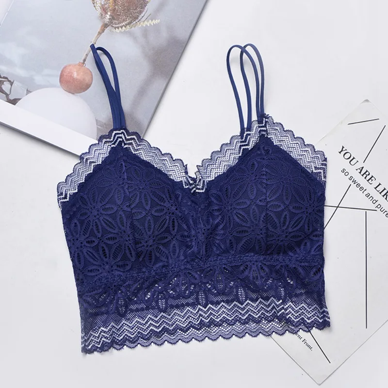 

Woman Sexy bra Casual Lace Wireless Lingerie Embroidered Tube Top Female Sexy Bra Tops New