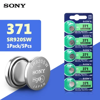 

5pc For Sony 100% Original AG6 371 SR920SW 920 1.55V Watch Battery CX69 S21 605 SR920SW 371 Button Coin Cell MADE IN JAPAN