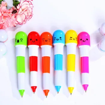 

Cartoon Capsule Creative Pills Ball Ballpoint Pens Ballpen For Office School Writing Supplies Stationery