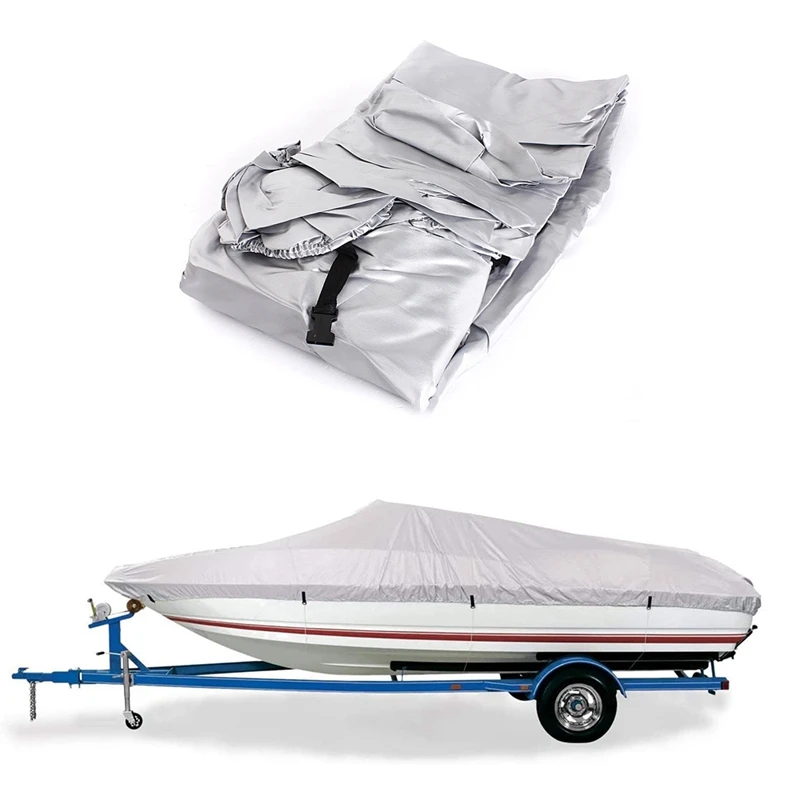 Trailerable Heavy Duty Reflective Boat Cover Waterproof Sunproof UV Protector Speedboat 210D Mooring | Автомобили и мотоциклы