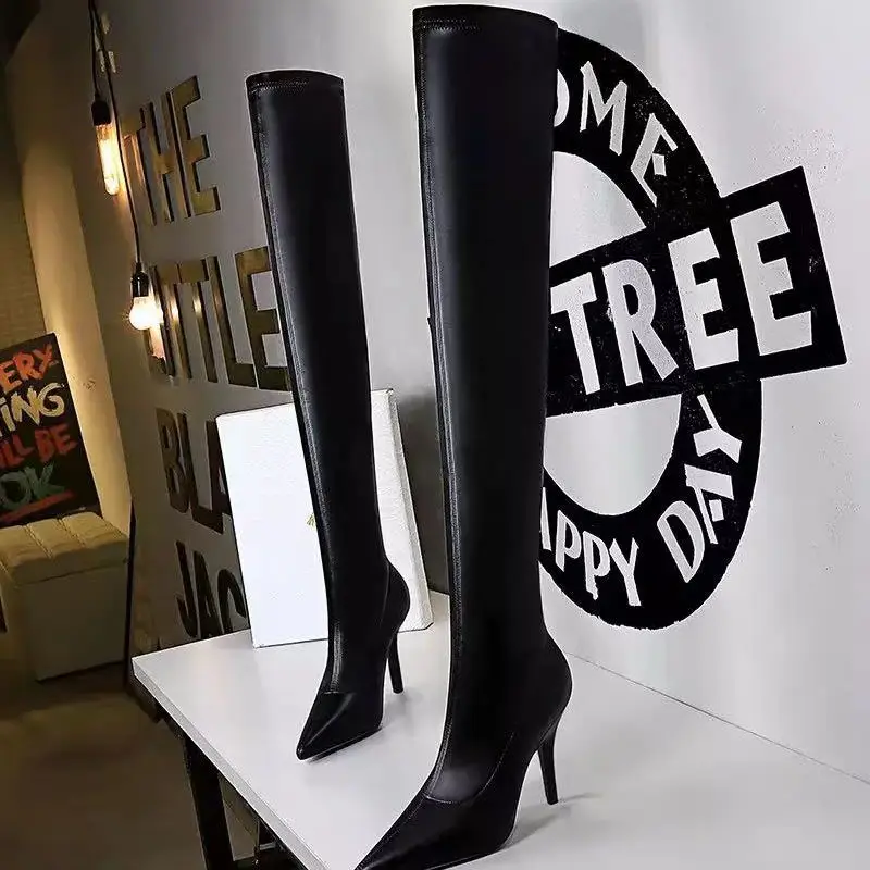 Sexy Slim Women's High Heel Fashion Pointed Pedicure Skinny