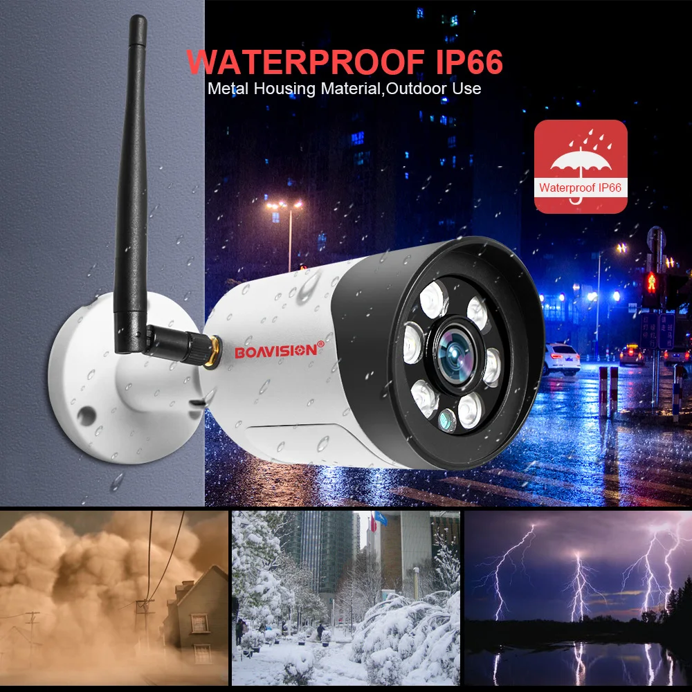 HD 5MP Wifi пуля ip-камера наружная 2MP беспроводная камера безопасности полноцветная камера ночного видения IR 20m Wi-Fi камера Onvif APP CamHi