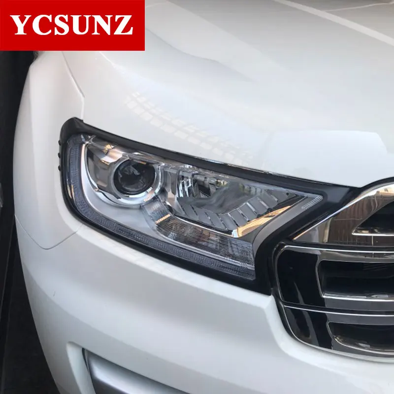 Черный корпус фар из АБС пластика для Ford Everest New Ranger Wildtrak T7 2016 2019|lamp light bulb socket|lamp