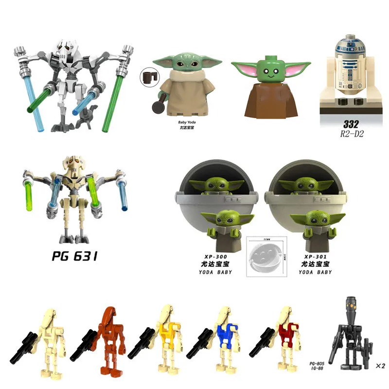 R2-D2 Building Blocks C-3PO General Grievous R4-P17 K-2SO IG88 Battle Buzz Droid Star Bricks Action Figures Wars Christmas Toys | Игрушки и
