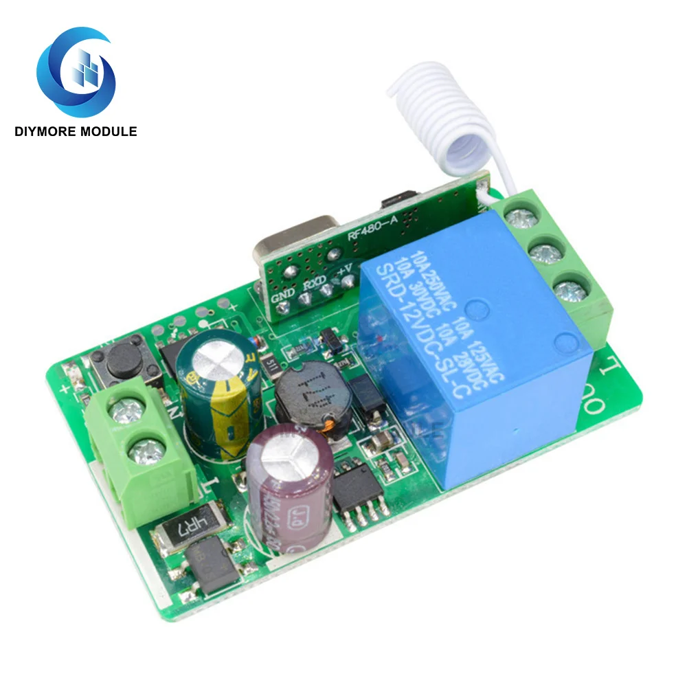 AC 220V Relay Module 315MHZ 433MHz Wireless RF Remote Control