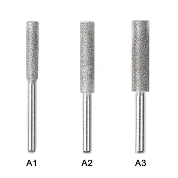 

4/4.4/5MM Diamond Chainsaw Grinding Head Sharpener Polishing Burr Stone File Chain Saw Metal Polishing Electric Grinding Drill