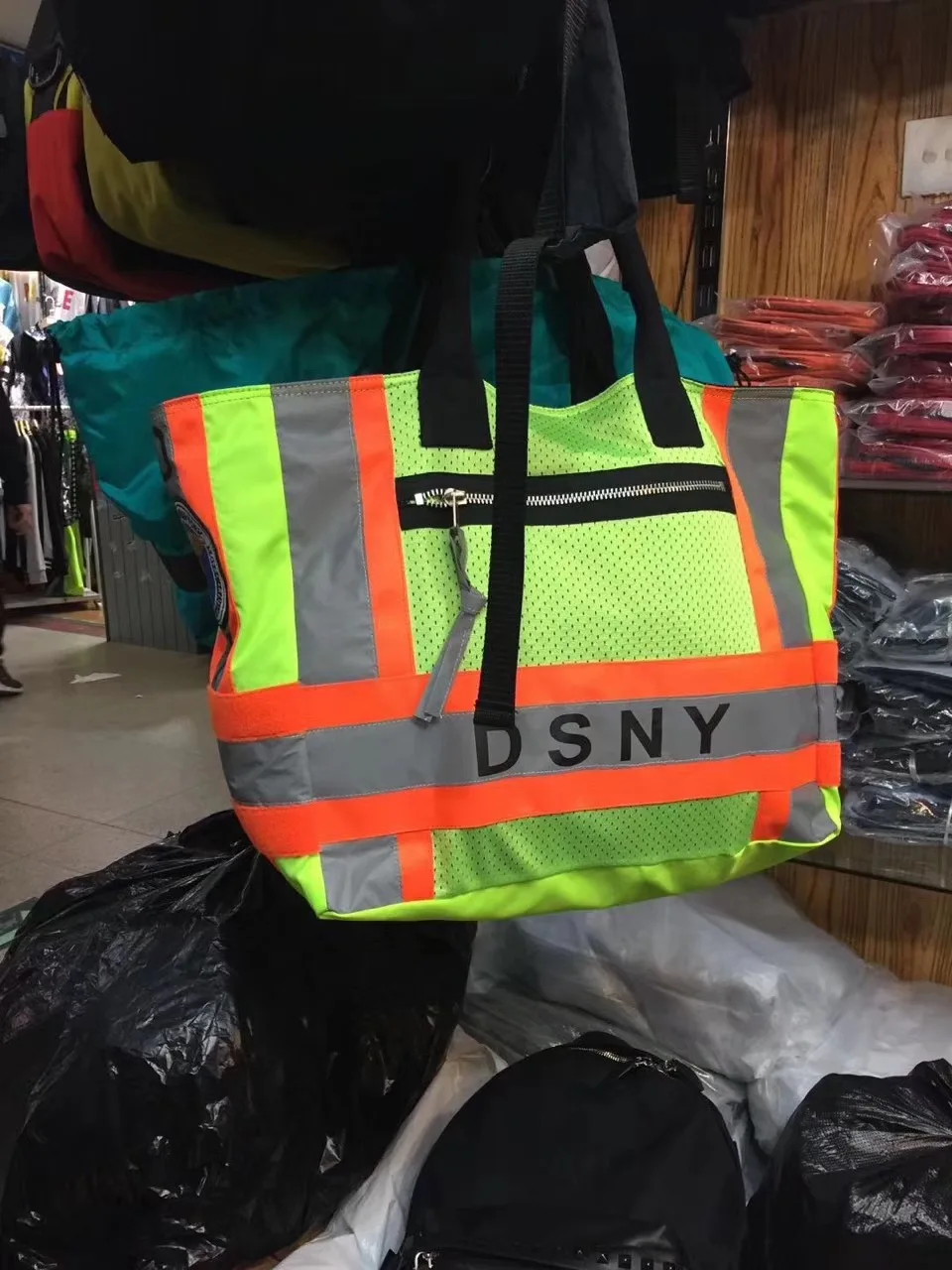 

Heron Preston DSNY 3M Reflection Printed Women Men Bags Backpack Shoulder bag Streetwear Men Handbags Bags