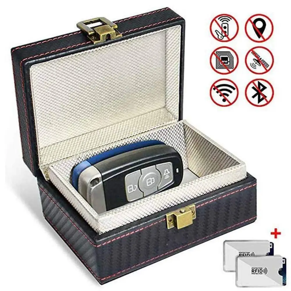 

Anti Theft Faraday Box Car Keyless Signal Blocker RFID Faraday Key Fob Protector Prevent Your Key Fob for Privacy Protection