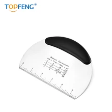 TOPFENG из нержавеющей стали с чешуей тесто резак анти-Травма ручной выскабливание нож из нержавеющей стали резак тесто резки нож kitc